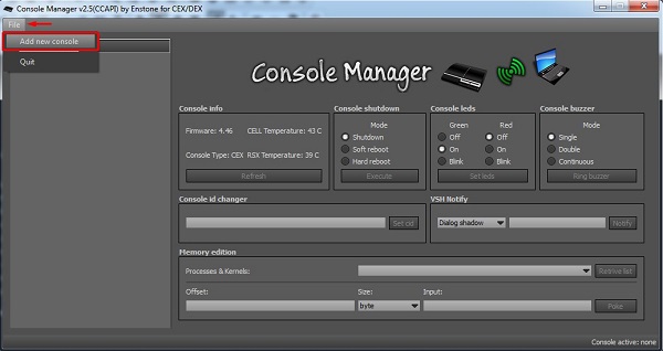 console manager ps3