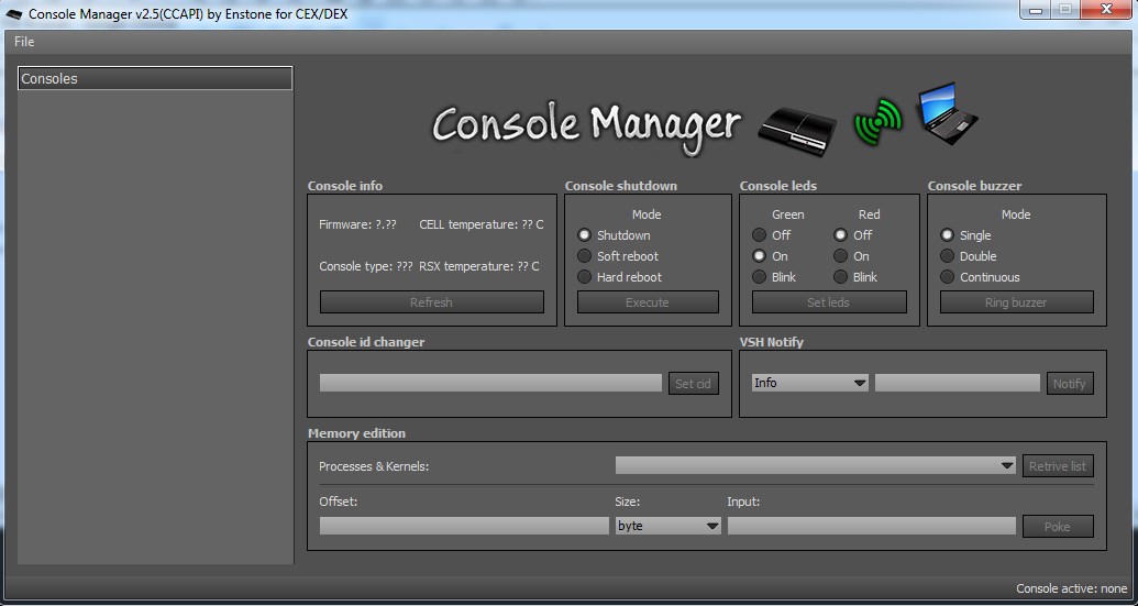 console manager ps3